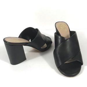 Vince Camuto Black Heeled Mules